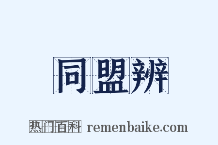 同盟辨是什么意思的图片
